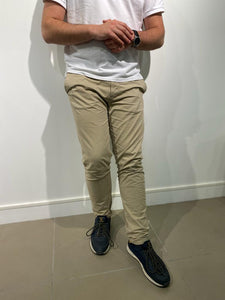 Pantalon chino Georgespaul beige stretch