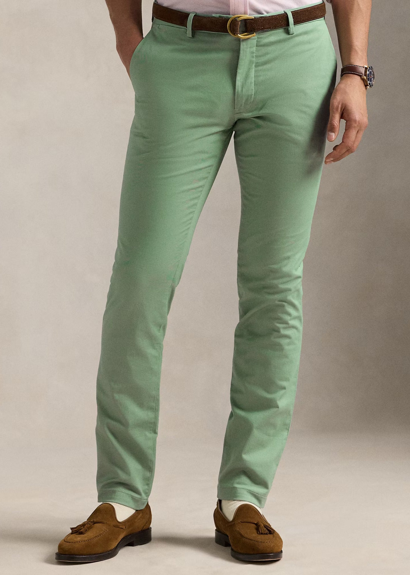 Pantalon chino Ralph Lauren vert pour homme | Georgespaul 