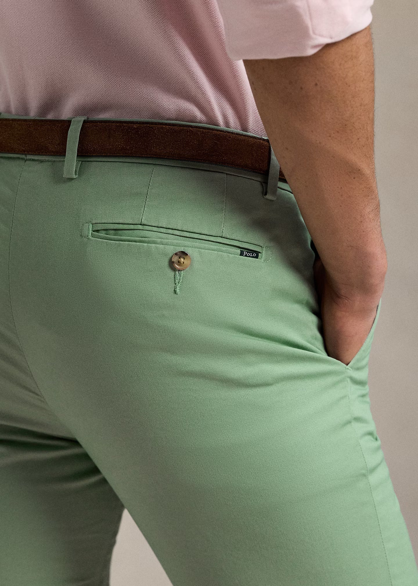 Pantalon chino Ralph Lauren vert pour homme | Georgespaul 