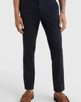 Pantalon chino Tommy Hilfiger slim marine coton bio - Georgespaul