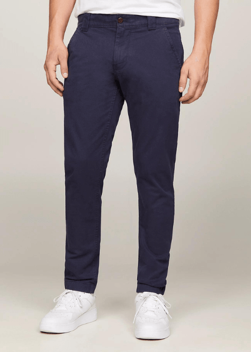 Pantalon chino Tommy Jeans marine - Georgespaul