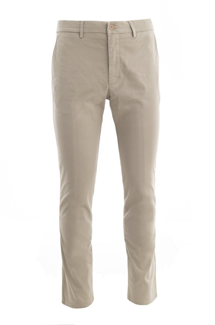 Pantalon chino slim Tommy Hilfiger beige en coton stretch