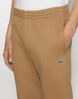 Pantalon de jogging Lacoste marron en molleton de coton bio - Georgespaul