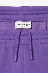 Pantalon de jogging Lacoste violet en molleton de coton bio