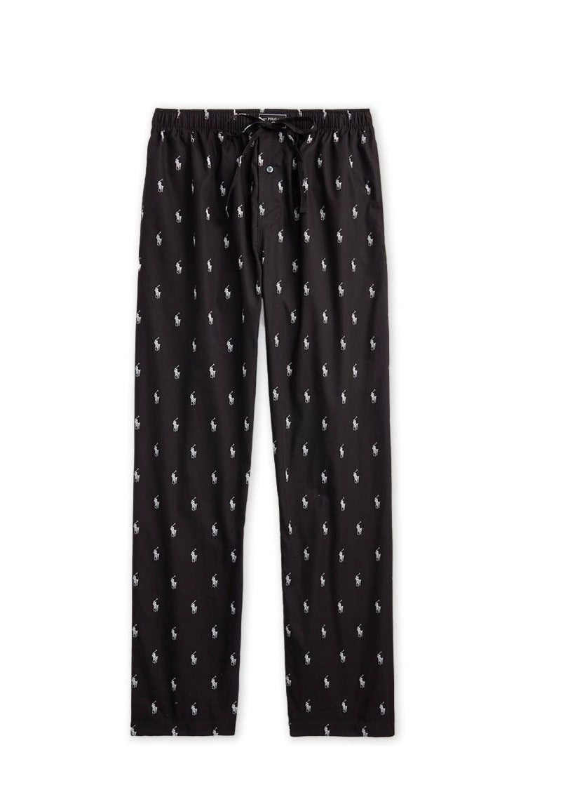 Pantalon de pyjama poney Ralph Lauren noir | Georgespaul