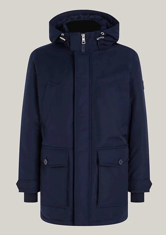 Parka à capuche Tommy Hilfiger marine - Georgespaul