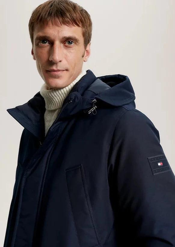 Parka à capuche Tommy Hilfiger marine - Georgespaul