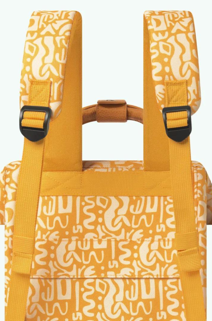 Petit sac à dos à motifs unisexe Setif Cabaïa jaune | Georgespaul