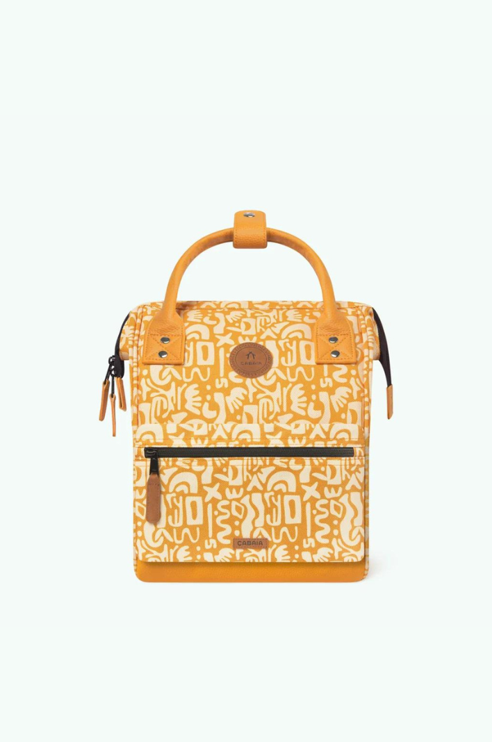 Petit sac à dos à motifs unisexe Setif Cabaïa jaune | Georgespaul