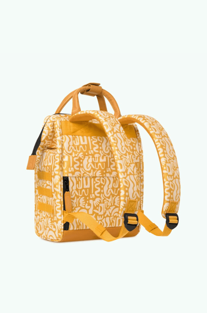 Petit sac à dos à motifs Cabaïa jaune - Georgespaul