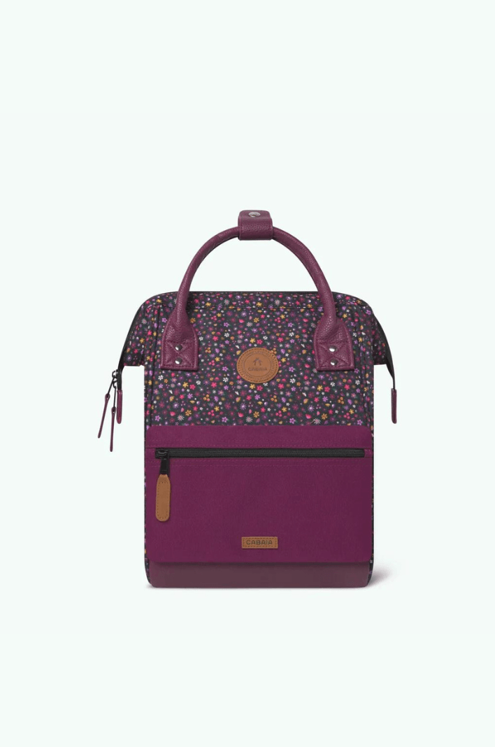 Petit sac à dos fleuri unisexe Lausanne Cabaïa bordeaux | Georgespaul