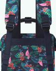 Petit sac à dos fleuri unisexe Oran Cabaïa marine | Georgespaul