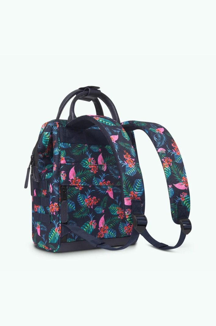 Petit sac à dos fleuri unisexe Oran Cabaïa marine | Georgespaul