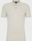 Polo BOSS blanc pour homme | Georgespaul