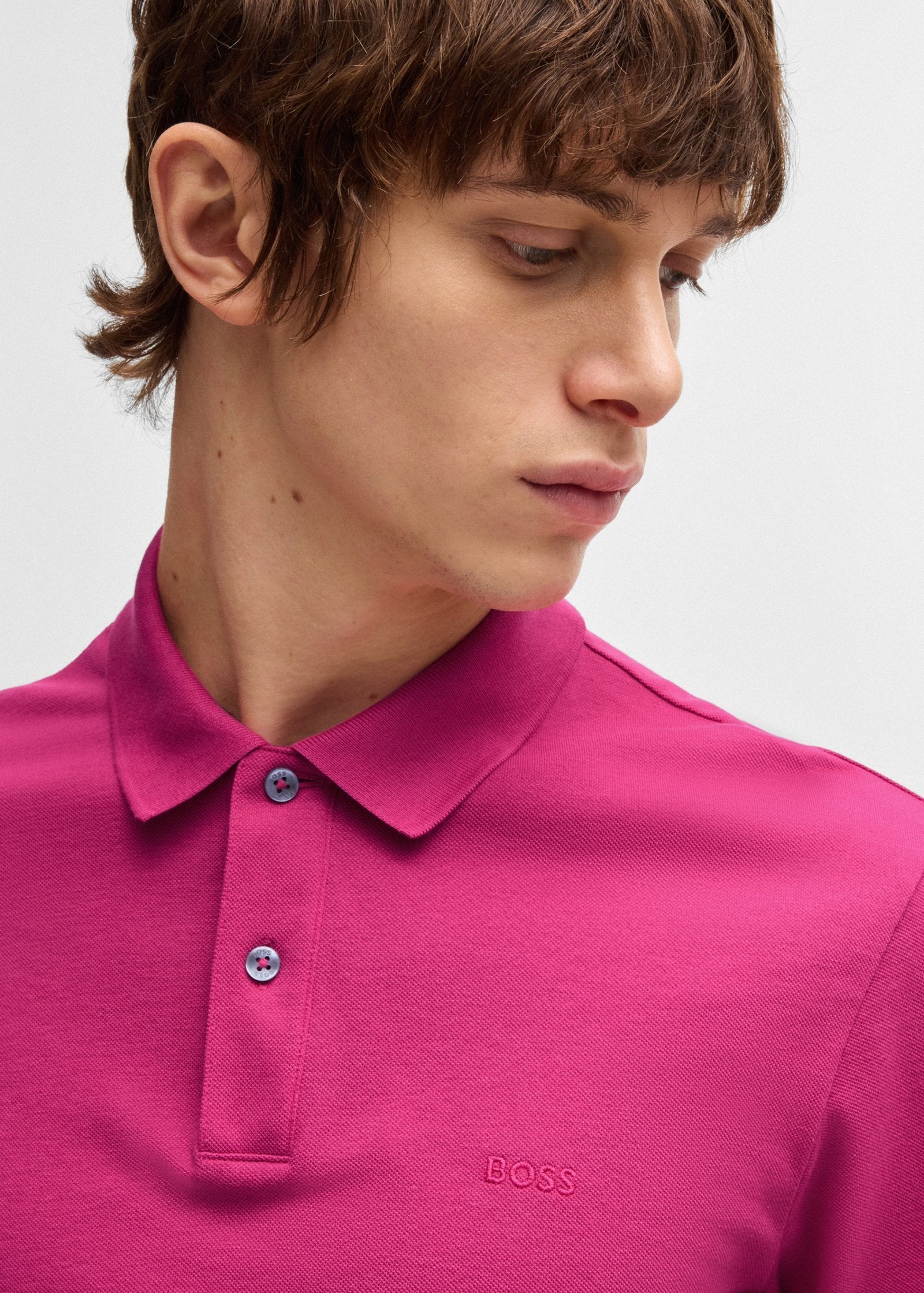 Polo BOSS rose pour homme | Georgespaul             