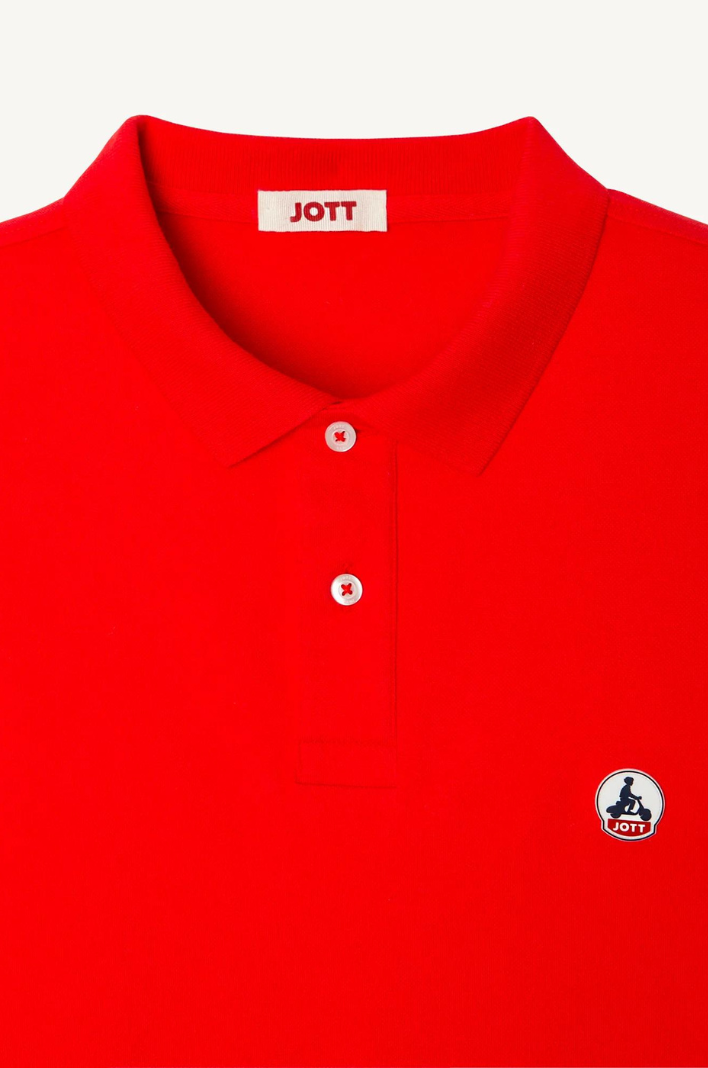 Polo JOTT rouge en coton bio