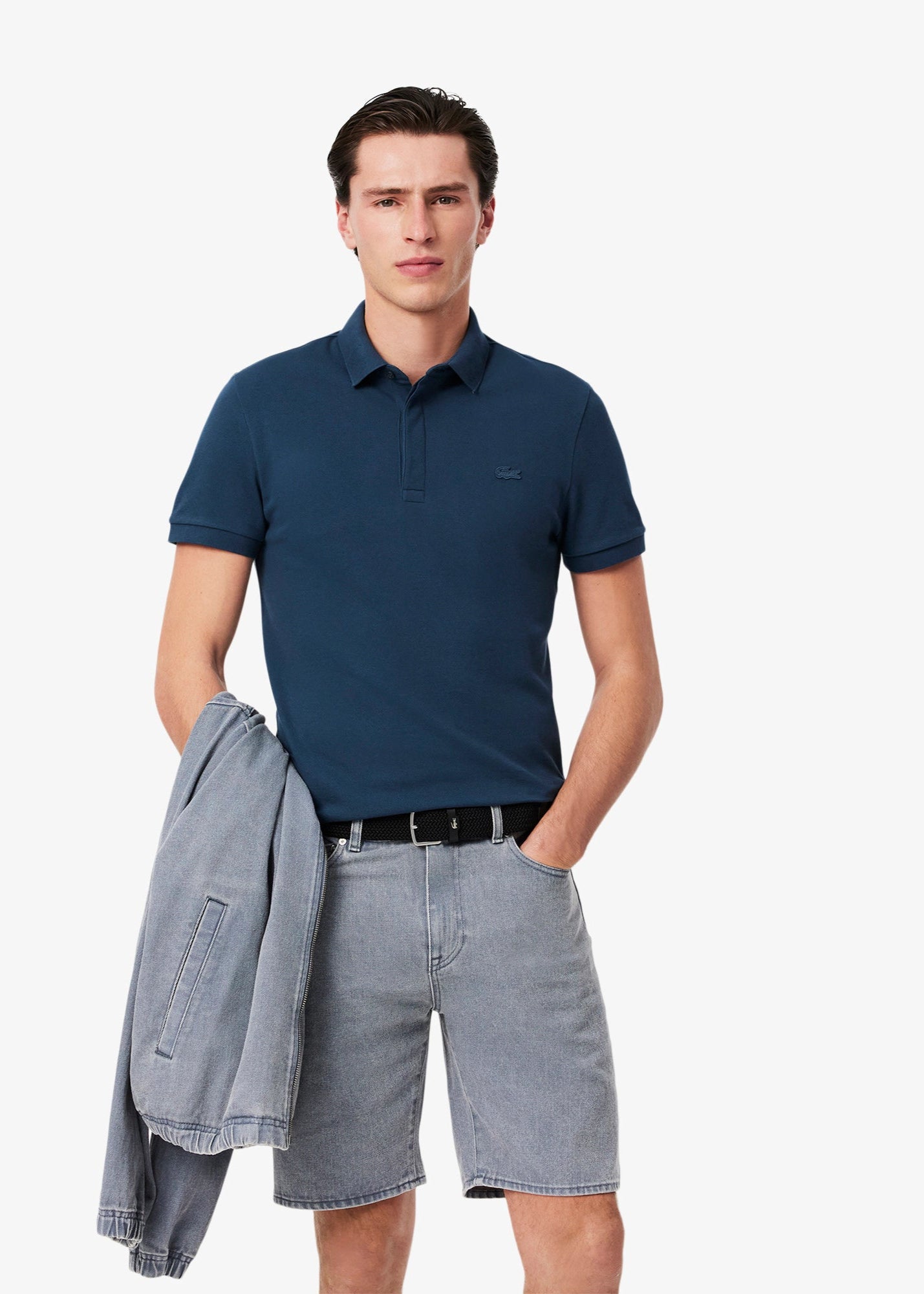 Polo Paris Lacoste bleu pour homme | Georgespaul   