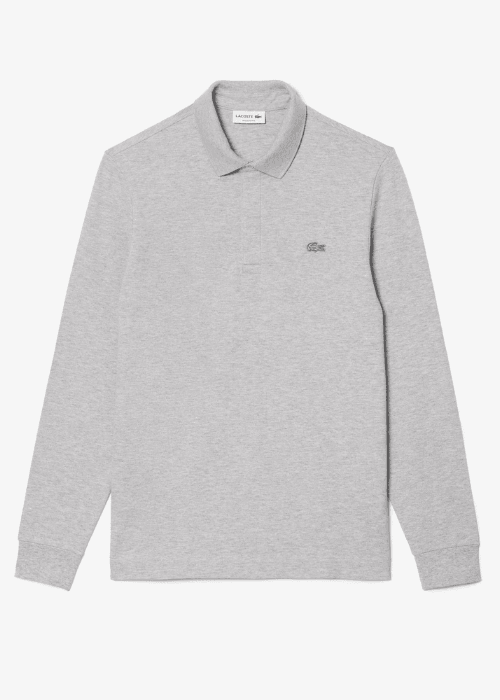 Polo Paris manches longues Lacoste gris - Georgespaul