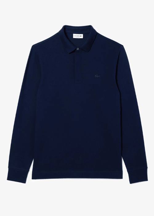 Polo Paris manches longues Lacoste marine - Georgespaul