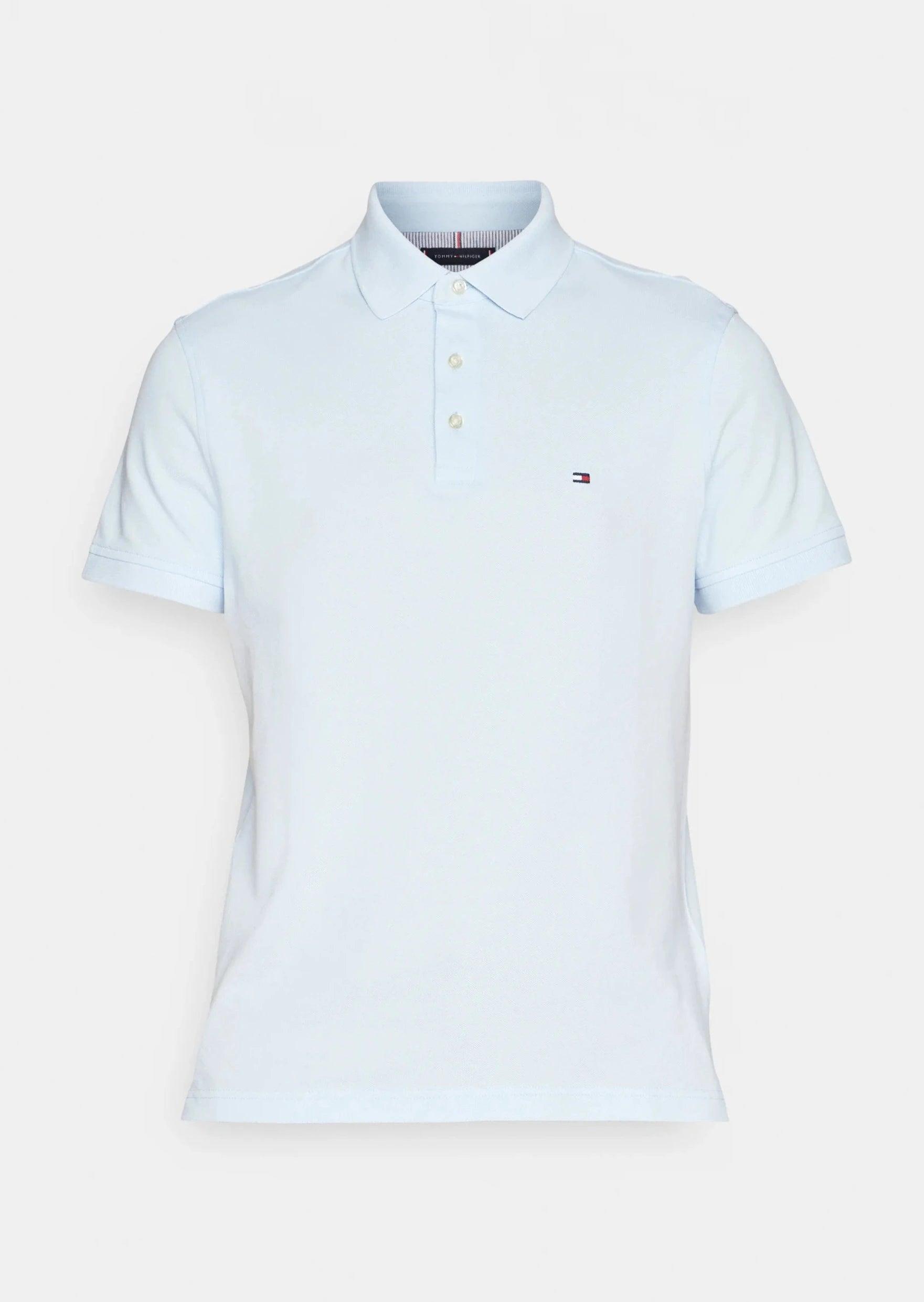 Polo Tommy Hilfiger ajusté bleu en coton bio - Georgespaul