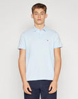 Polo Tommy Hilfiger ajusté bleu en coton bio - Georgespaul