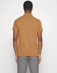 Polo Tommy Hilfiger ajusté marron en coton bio stretch - Georgespaul