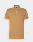 Polo Tommy Hilfiger ajusté marron en coton bio stretch - Georgespaul