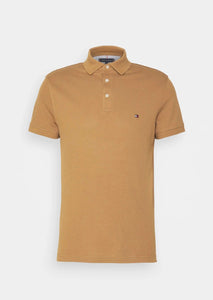 Polo homme Tommy Hilfiger ajusté marron en coton bio I Georgespaul