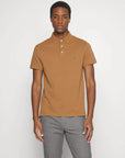 Polo Tommy Hilfiger ajusté marron en coton bio stretch - Georgespaul