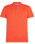 Polo Tommy Hilfiger ajusté orange en coton bio - Georgespaul