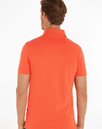 Polo Tommy Hilfiger ajusté orange en coton bio - Georgespaul