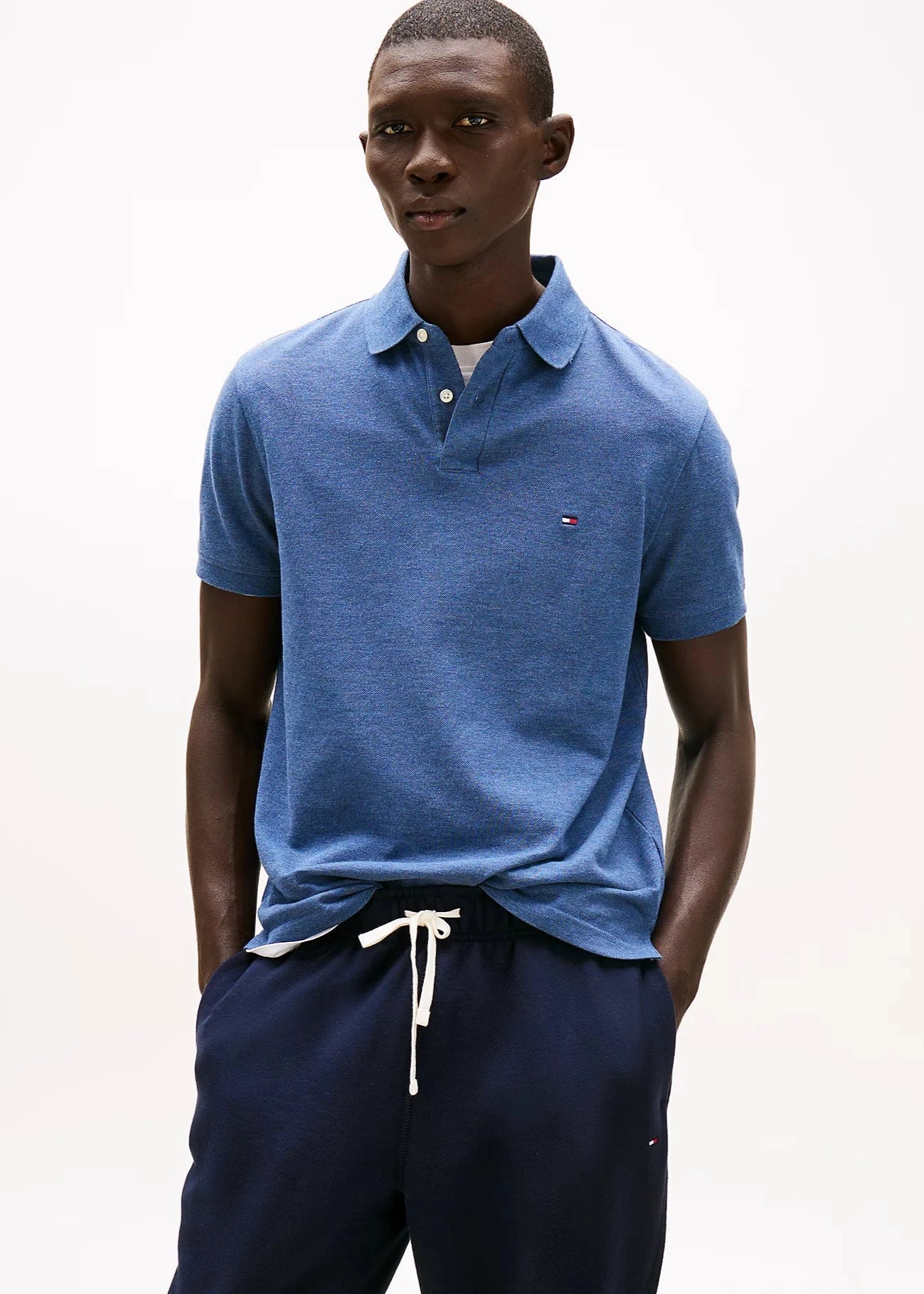 Polo Tommy Hilfiger bleu pour homme | Georgespaul 