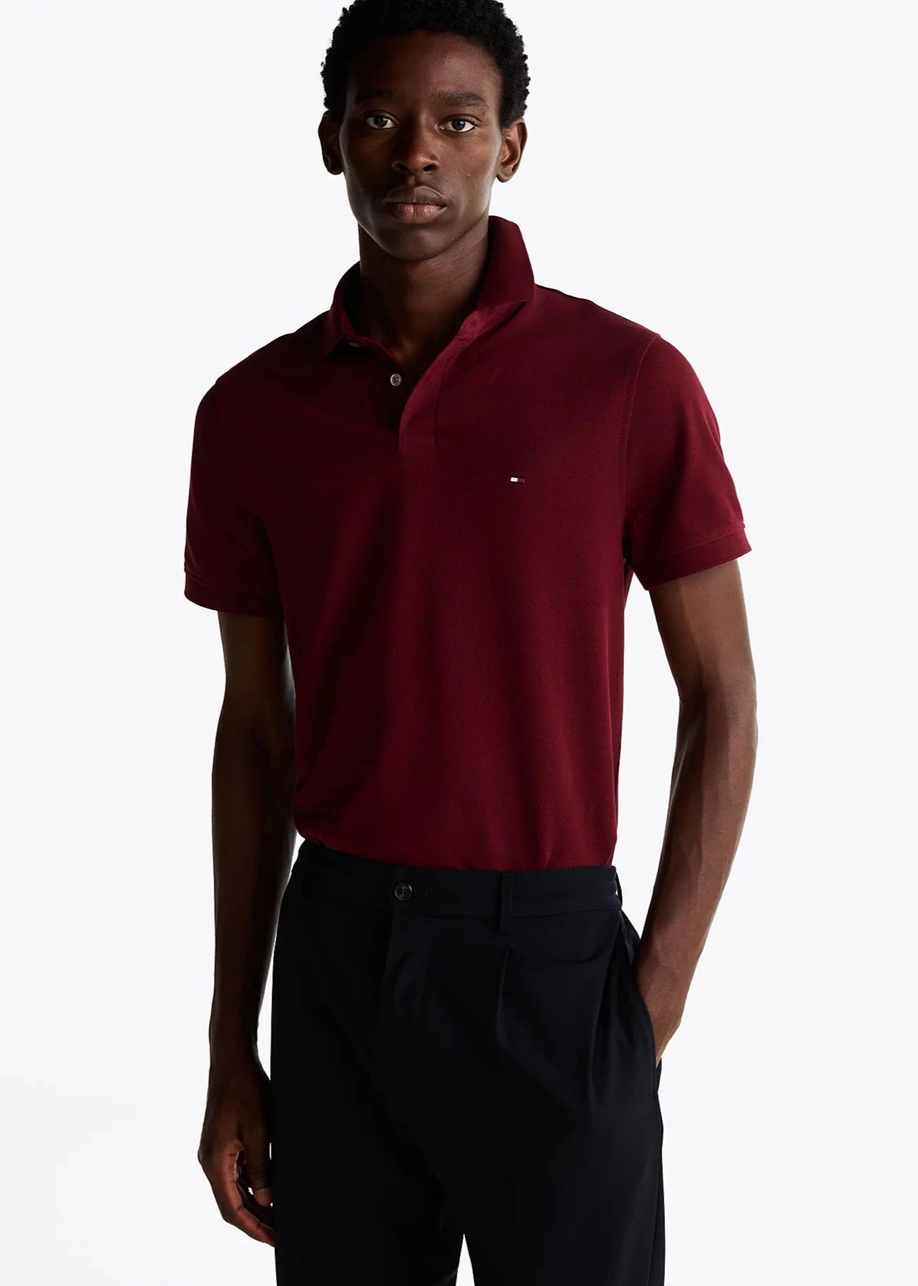 Polo Tommy Hilfiger bordeaux | Georgespaul        