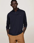 Polo manches longues Tommy Hilfiger marine | Goergespaul