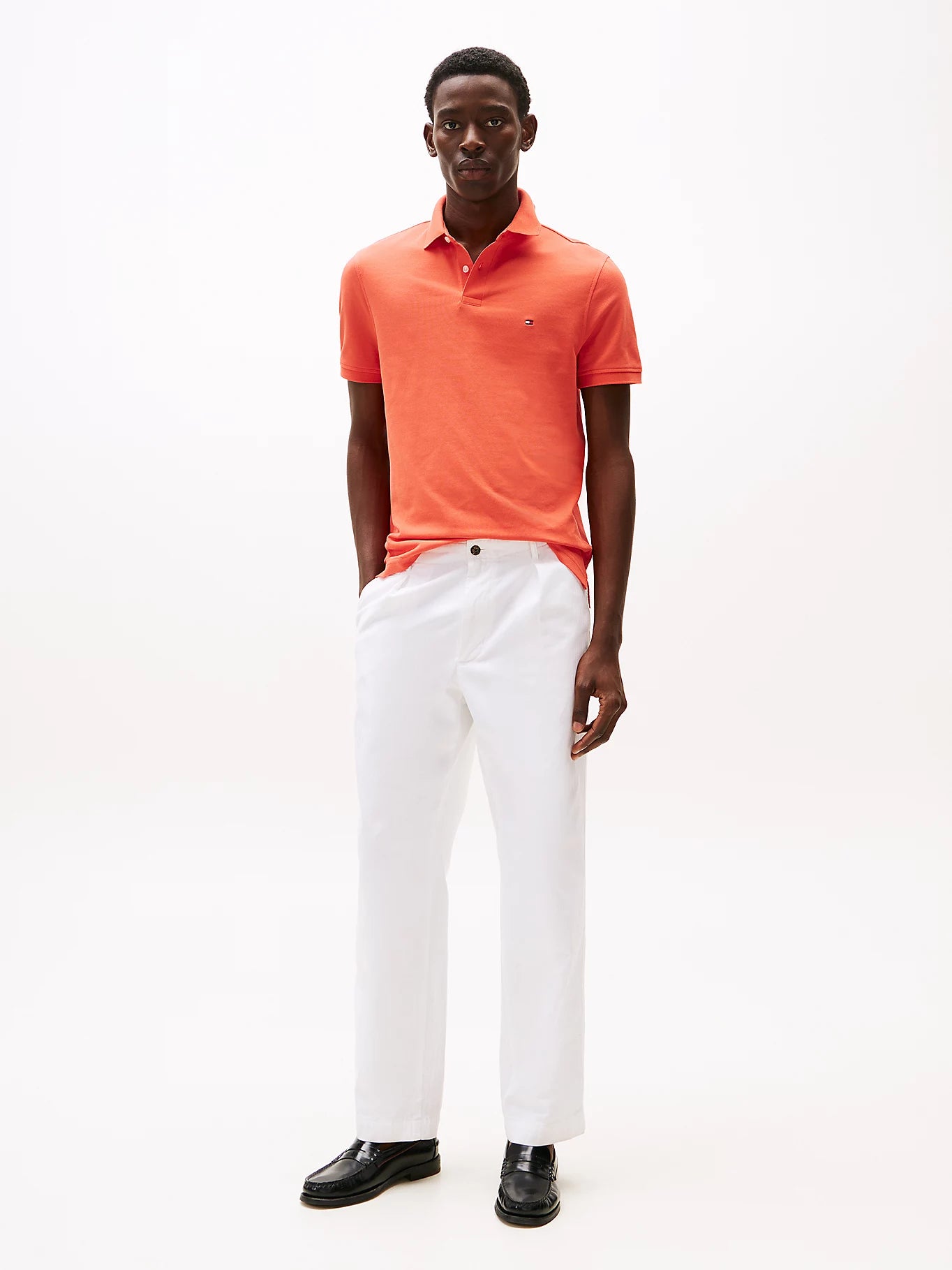 Polo Tommy Hilfiger orange pour homme | Georgespaul