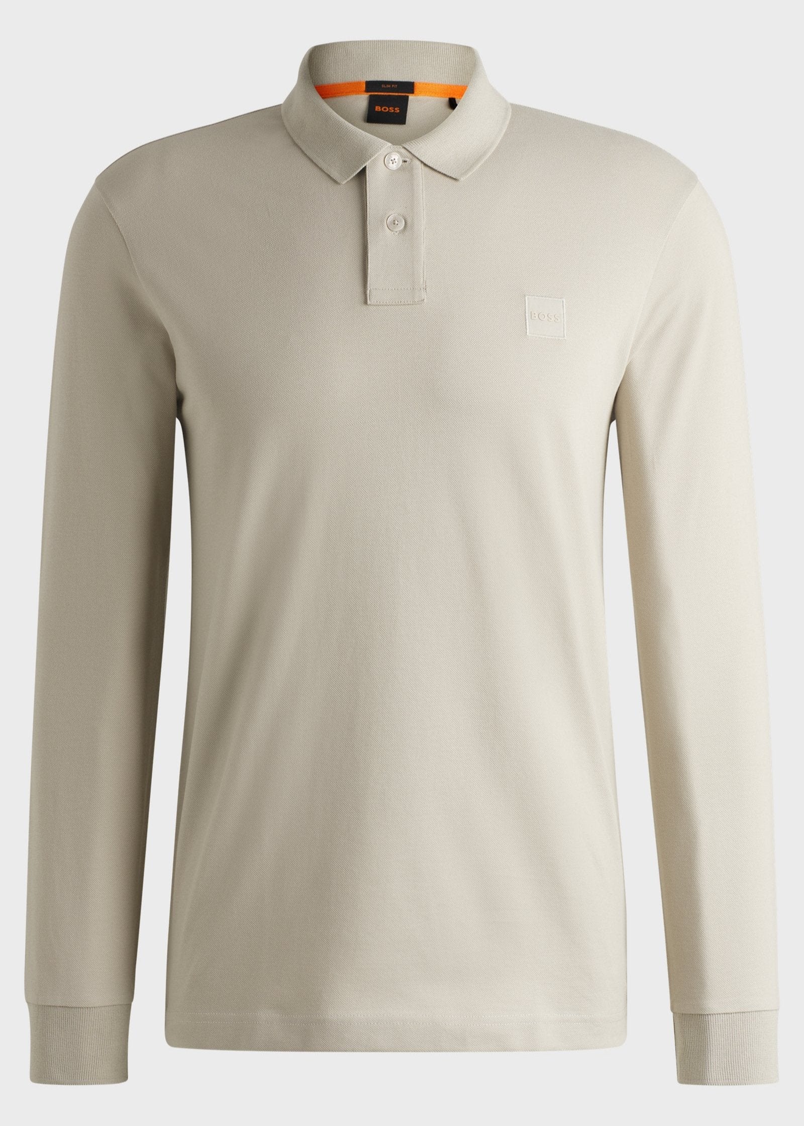 Polo manches longues BOSS beige pour homme | Georgespaul