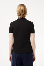 Laden Sie das Bild in den Galerie-Viewer, Polo femme Lacoste cintré noir en coton stretch
