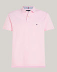 Polo Tommy Hilfiger ajusté rose clair en coton bio - Georgespaul