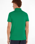 Polo Tommy Hilfiger ajusté vert en coton bio - Georgespaul