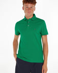 Polo Tommy Hilfiger ajusté vert en coton bio - Georgespaul