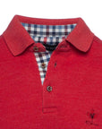 Polo manches longues Ethnic Blue rouge pour homme | Georgespaul