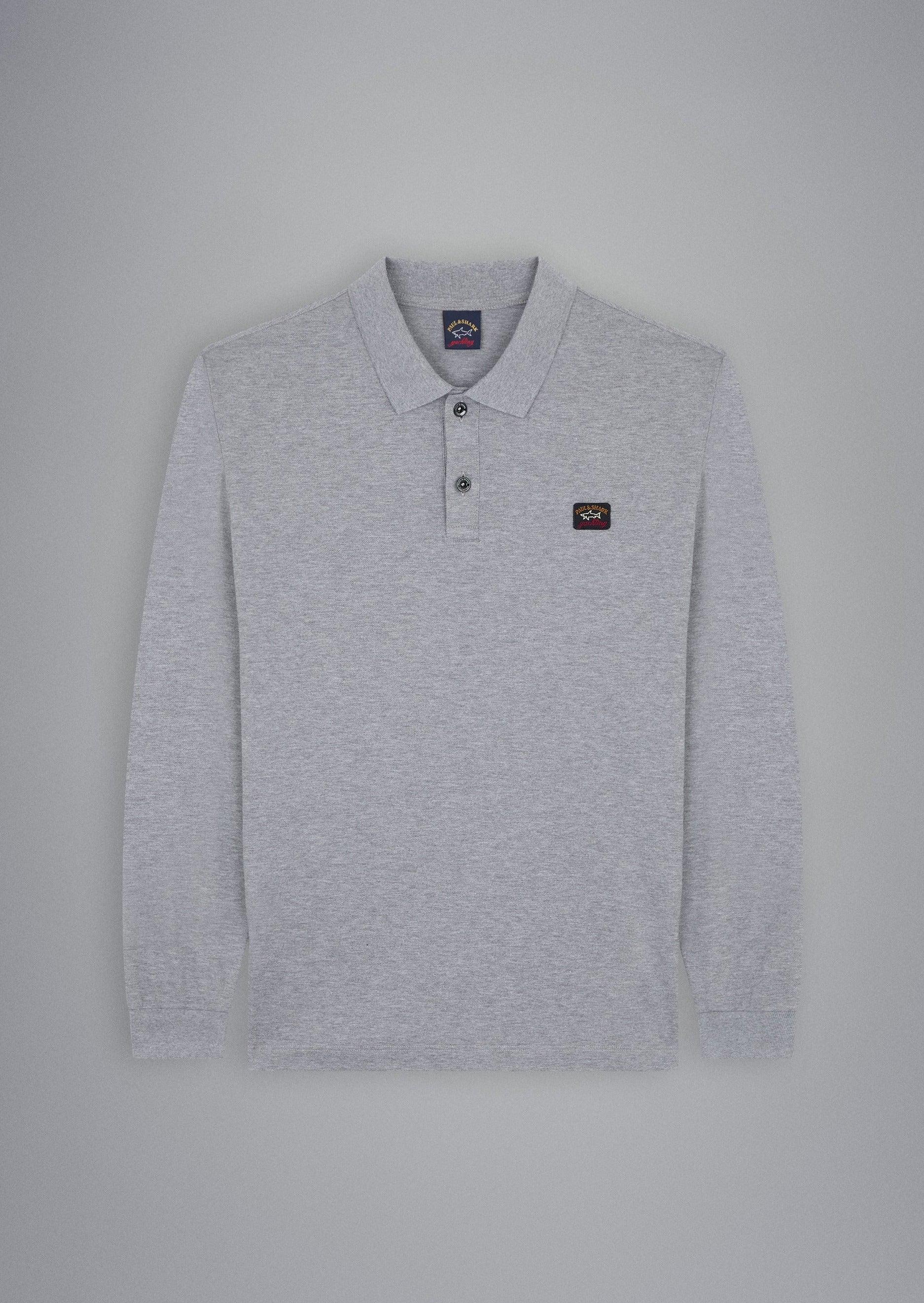 Polo manches longues Paul & Shark gris - Georgespaul