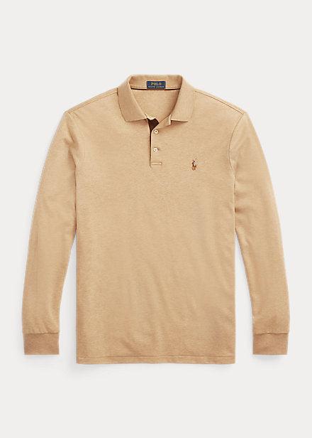 Polo manches longues Ralph Lauren beige - Georgespaul