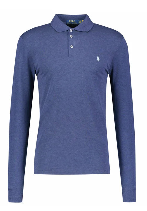 Polo homme manches longues Ralph Lauren marine I Georgespaul