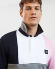 Polo manches longues colorblock Eden Park gris en coton - Georgespaul