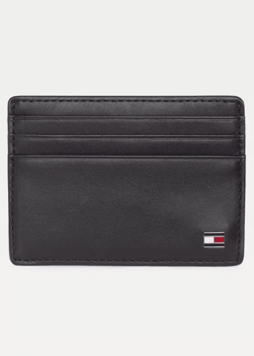 Porte-cartes Tommy Hilfiger noir en cuir - Georgespaul