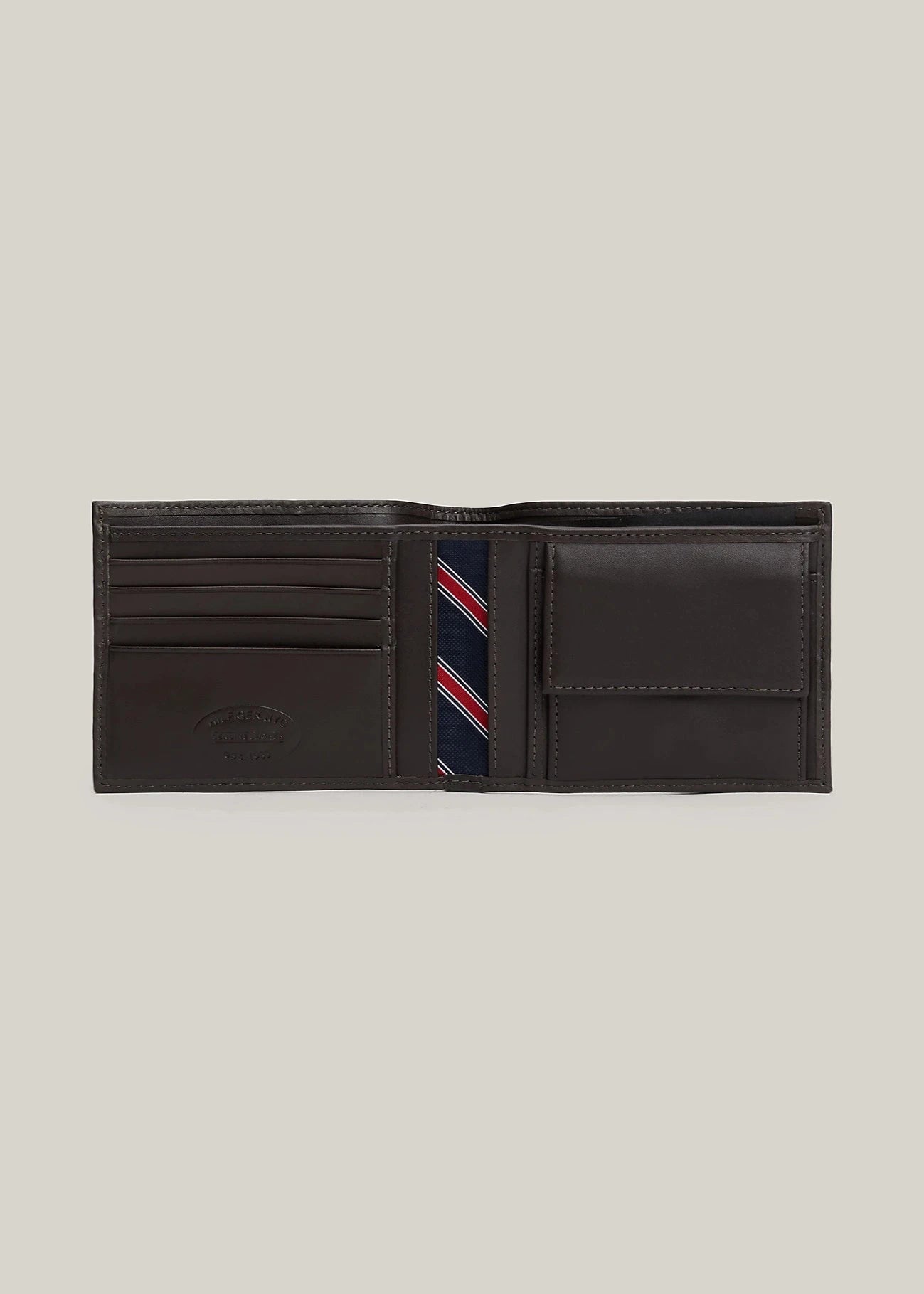 Portefeuille homme Tommy Hilfiger marron en cuir | Georgespaul