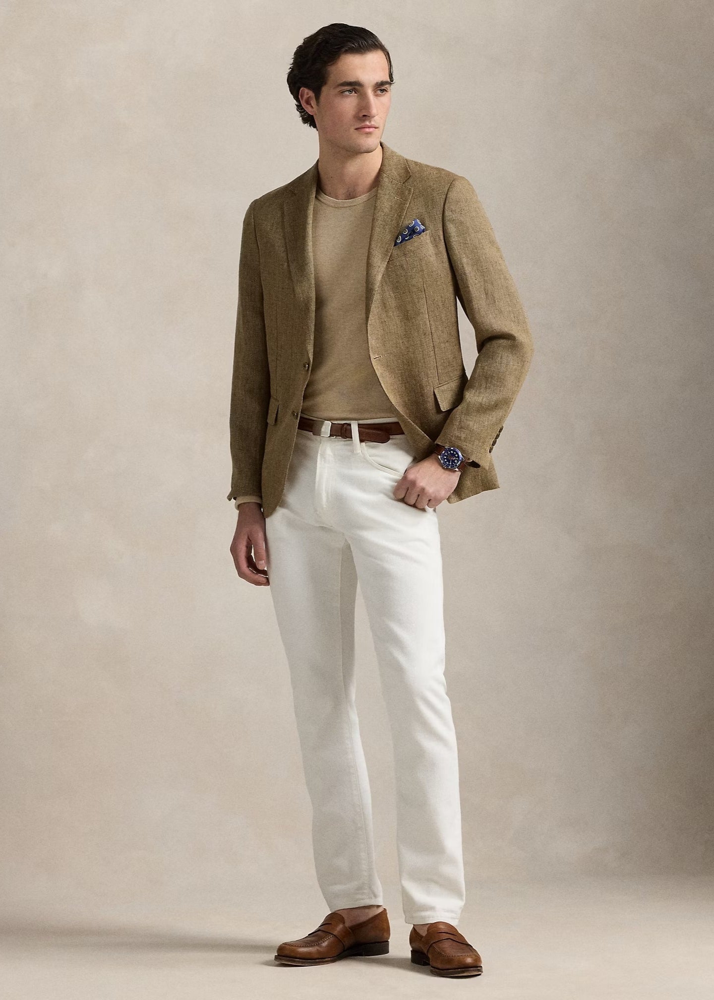 Pull Ralph Lauren beige pour homme | Georgespaul