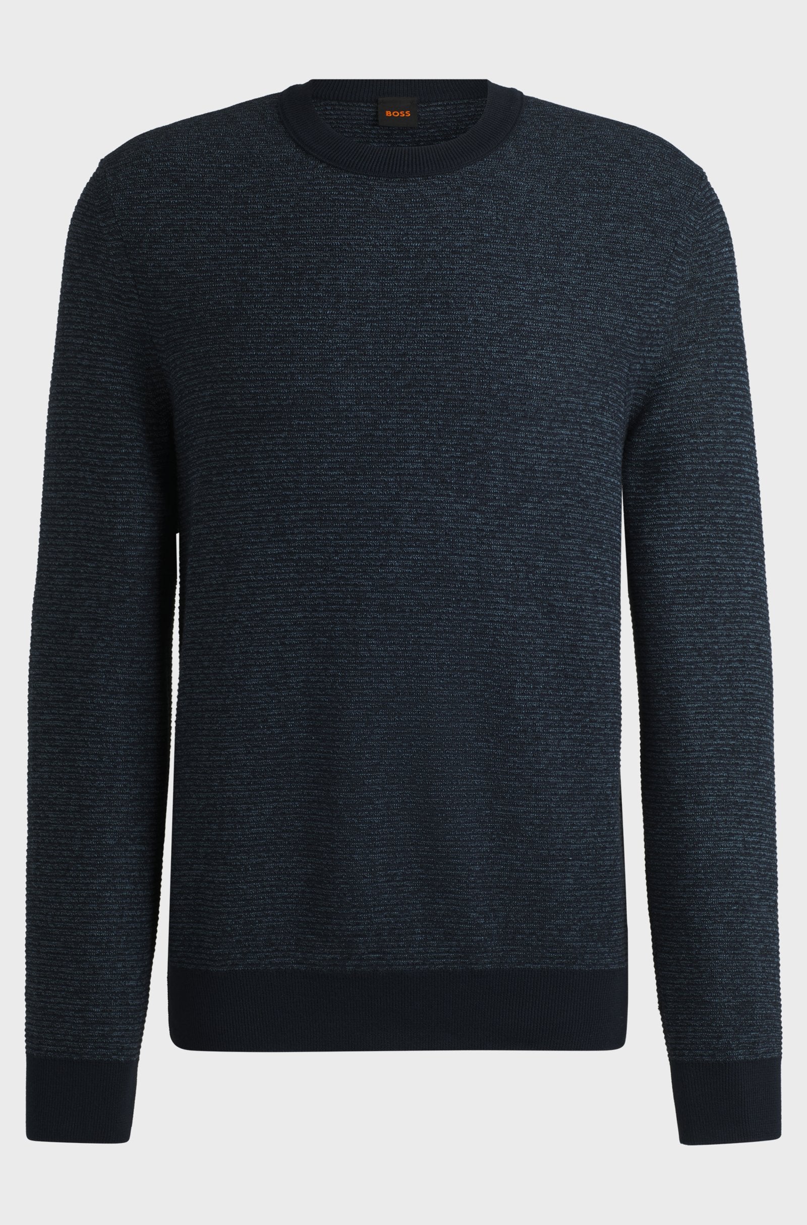 Pull col rond BOSS marine pour homme | Georgespaul