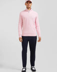 Pull demi-zip Eden Park rose pour homme | Georgespaul